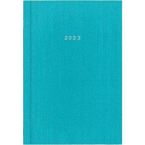 Ημερολόγιο ημερήσιο δετό Next Fabric 17x25cm 2023 γαλάζιο